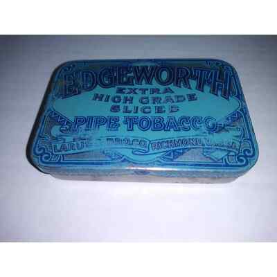 Edgeworth Extra High Grade Sliced Pipe Tobacco Hinged Tin Richmond Virginia