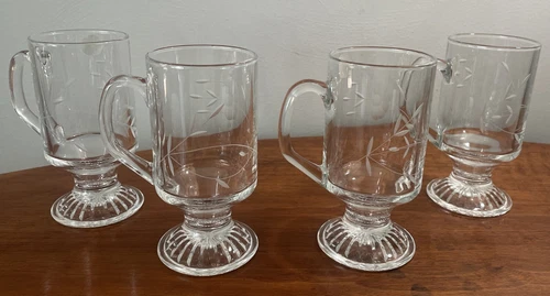 4 PRINCESS HOUSE HERITAGE SMALL CRYSTAL MUGS NEW W/O Box. France