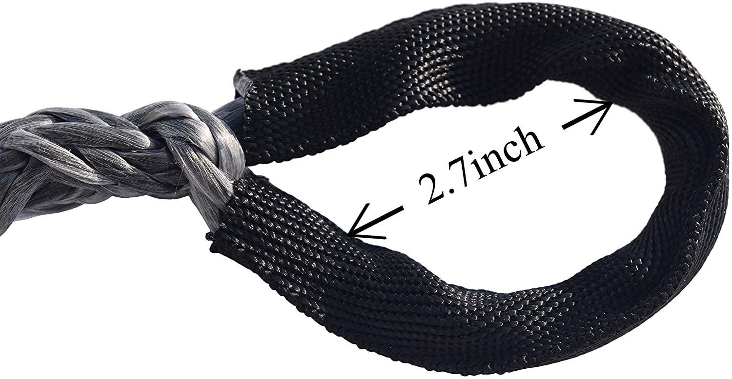 3/8" 50ft Winch Rope Extension,10mm ATV Winch Cable, Synthetic Rope,Towing Rope eBay