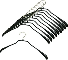 MAWA Bodyform 42 Anti-Slip Hanger for Suits and Coats Black MA4411 Set of 10 New