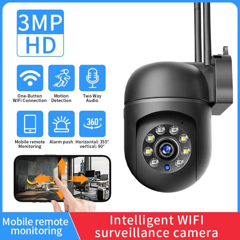 3MP HD IP Camera with Motion Tracking Dual-Band Wireless Home Security