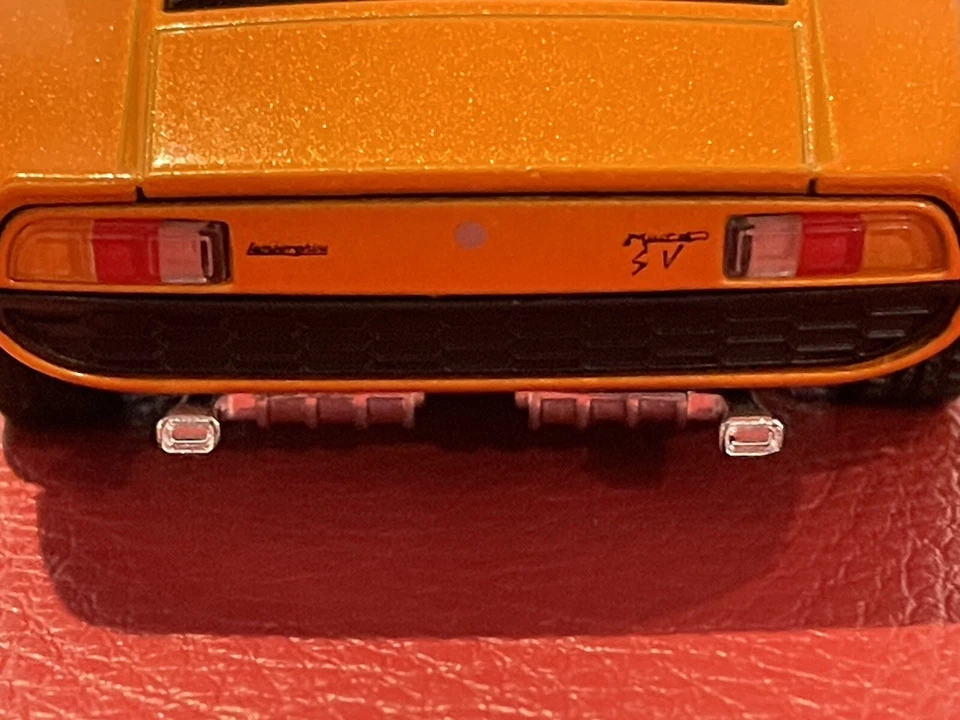 Lamborghini Miura Diecast car 1/34 1971 P400 SV Orange Model car self propel - Image 4 of 4