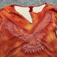 Vtg 90s Y2K Jane Doe Top Womens Large Boho Rave Embroidered Art to Wear