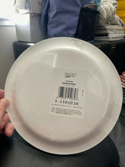 Bandanarama Birthday Party Paper Dinner Plates 8 ct. 8-3/4" New!!! - Image 2 of 2