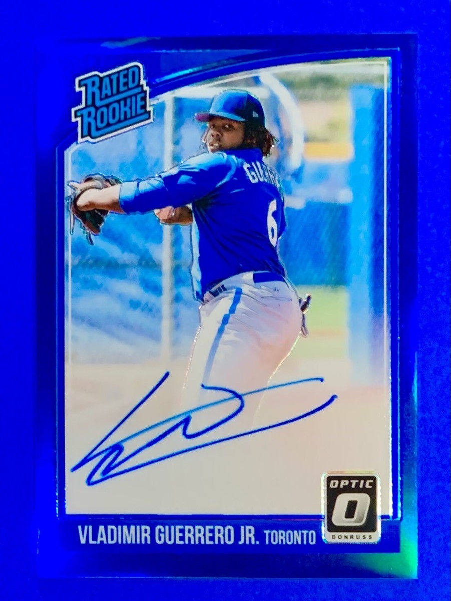 2018 Optic Rated Rookie Vladimir Guerrero Jr. RC Auto Blue 2018 Optic Rated Rookie Vladimir Guerrero Jr. RC Auto Blue