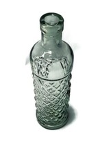 Decorative Clear Textured Glass Bottle 15 Oz A5