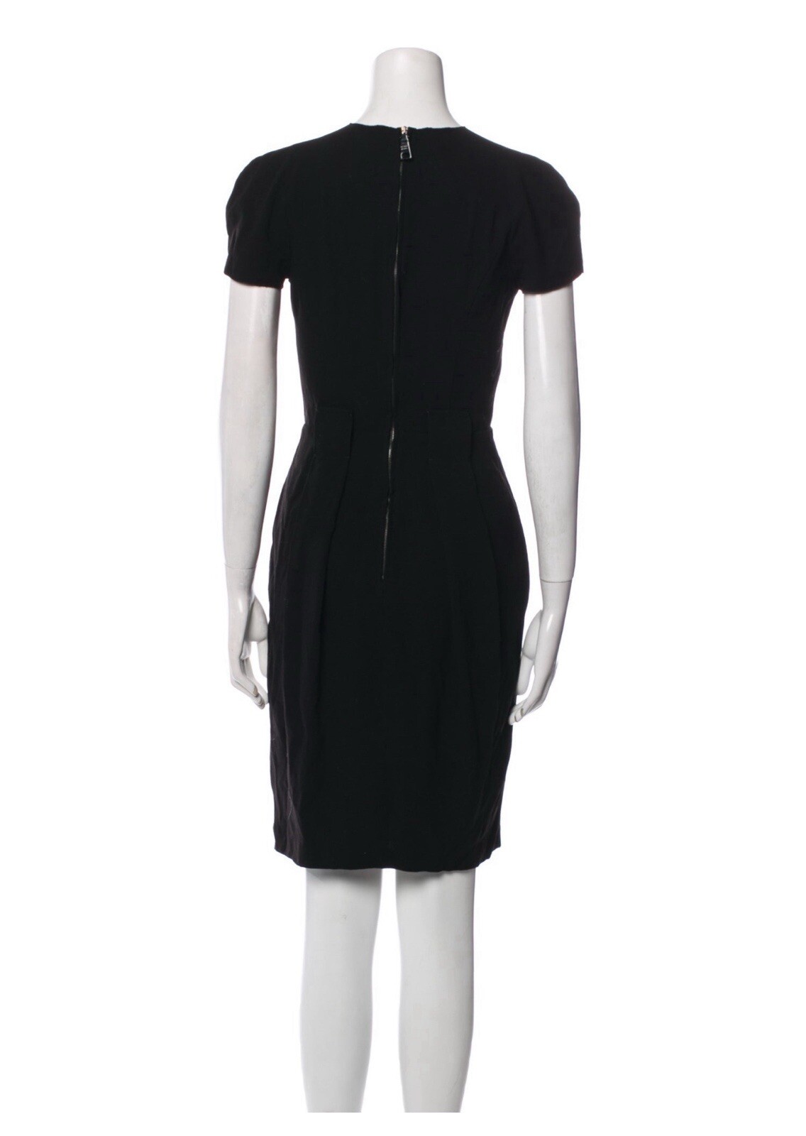Prada Authentic Solid Black Short Sleeve Sheath K… - image 3