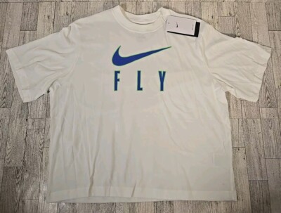 ナイキ レディース Tシャツ 半袖 Nike Dri-FIT Boxy Swoosh Fly T-Shirt - White Nike Fly T-Shirt L XL & 2XL Swoosh Boxy Training White Dri Fit