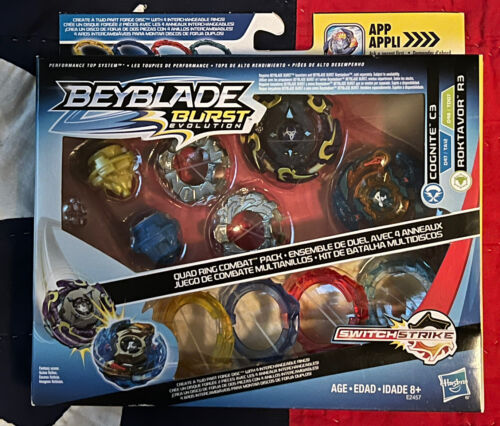 New Beyblade Burst Evolution Quad Ring Combat Pack Exclusive Cognite Roktavor - Picture 1 of 2