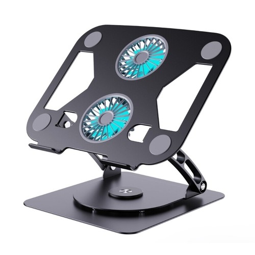 Support pour ordinateur portable 2 ventilateurs en acier carbone compatible avec écrans jusqu'à 15,9 pouces - Photo 10/10