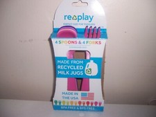 Re Play replay spoons and forks PINK new