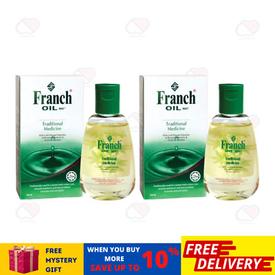 2 X Franch Oil Bottles Traditional Medicine 120ml Burns Wounds Mosquito Bites