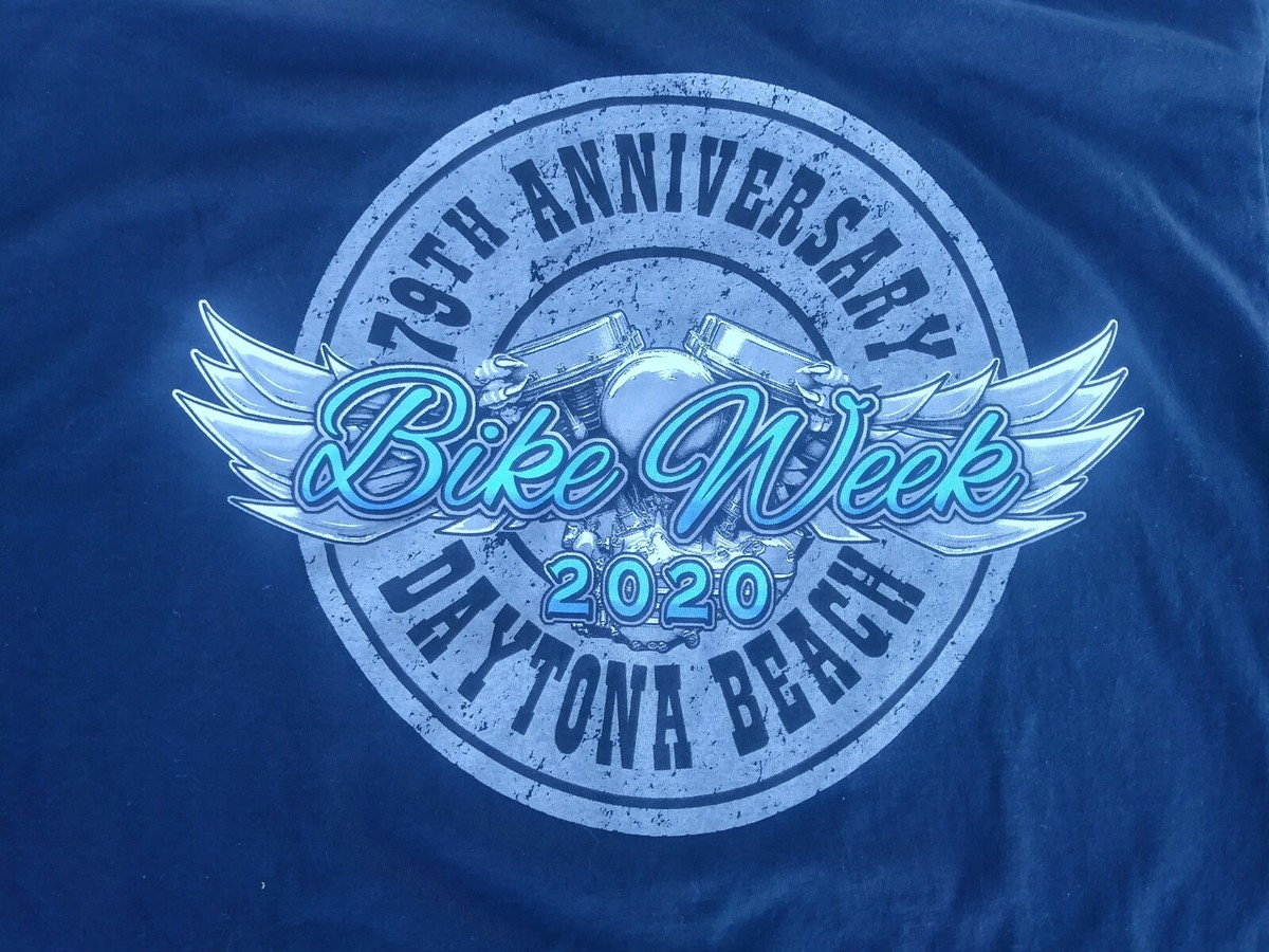 BIKE WEEK '79Tシャツ DAYTNA New 2020 79th Anniversary Bike Week Daytona Beach T-Shirt S