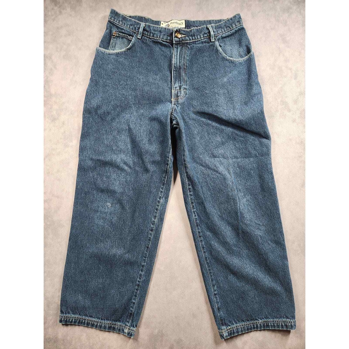 VTG Y2K 90's PHYS.SCI Physical Science Jeans Size 36 W x 30