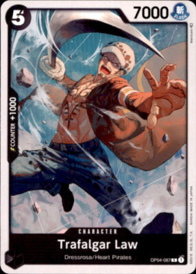 One Piece Kingdoms of Intrigue Eng. Trafalgar Law OP04-087 Common