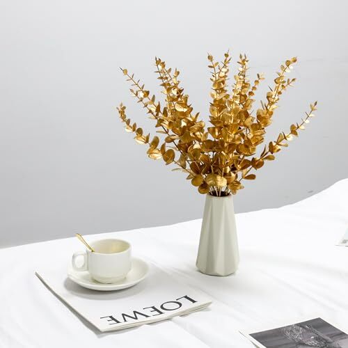 24 Pcs Eucalyptus Stems Artificial Eucalyptus Leaves Decor Eucalyptus Gold - Picture 4 of 7