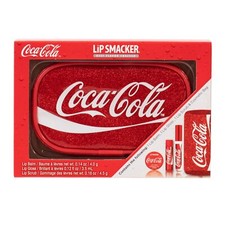 Lip Smacker Coca Cola Holiday Gift Bag- Gloss, Scrub, Balm Classic Coca-Cola 4pc