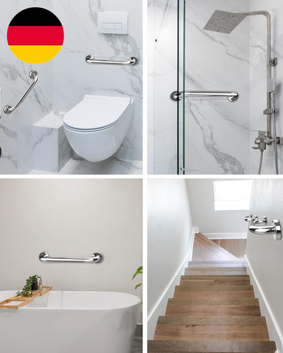 Haltegriffe Für Senioren 30 CM Verchromt Edelstahl Badezimmer Haltegriff, Dusche - Bild 4 von 12