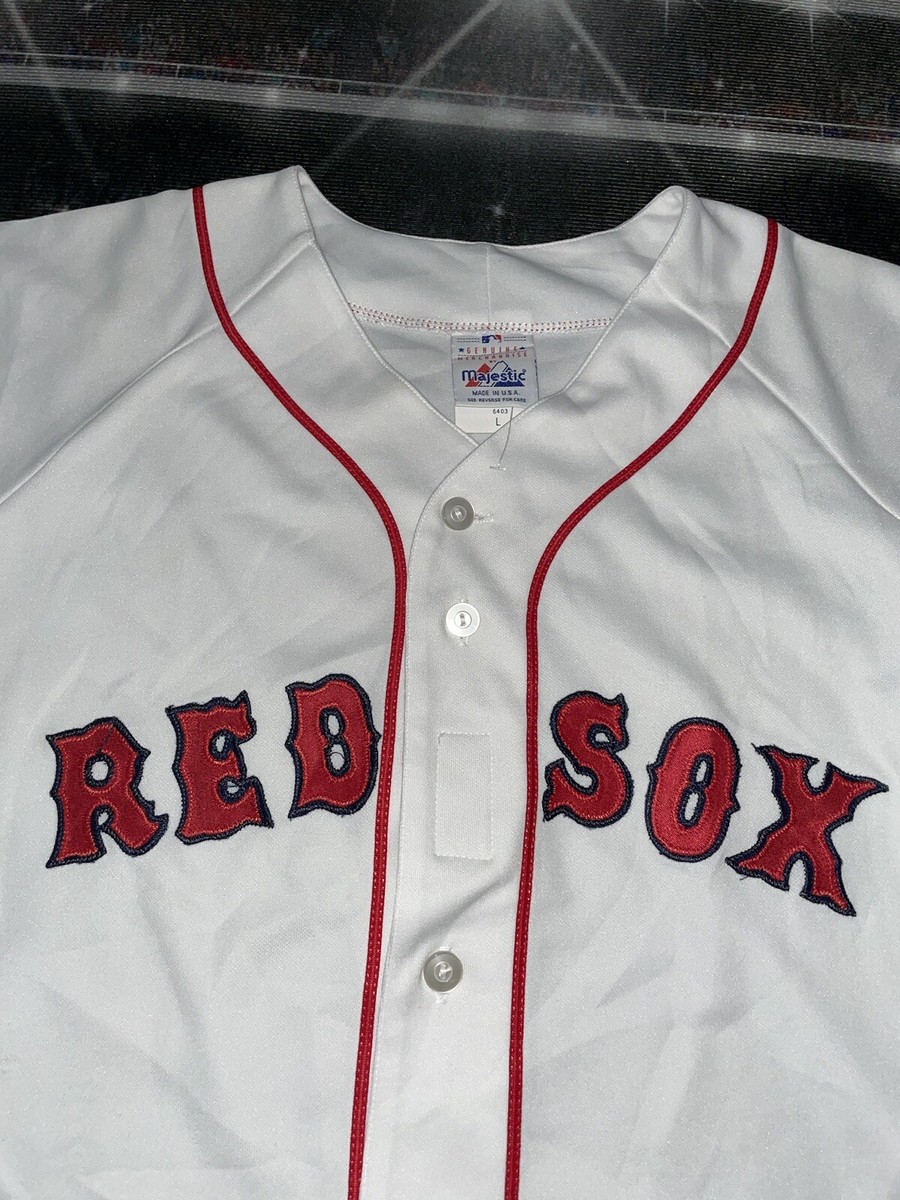 Vintage Boston Red Sox Blank Jersey Women Sz Large Preowned