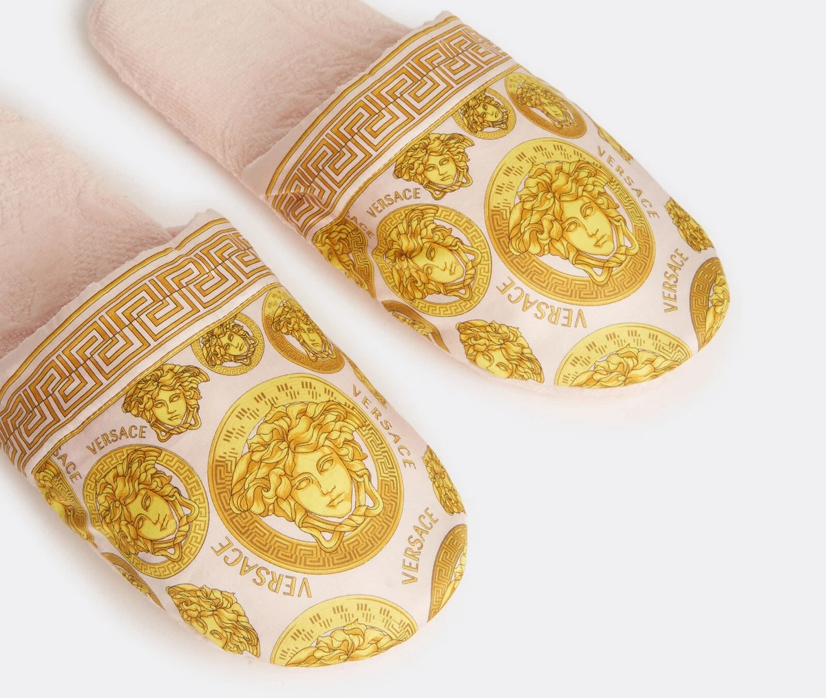 Versace Medusa Amplified Slippers Rosa Oro Italy Women s Size