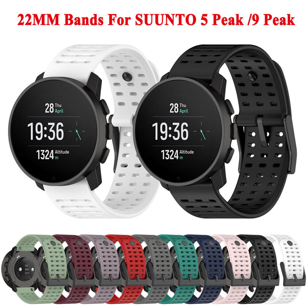 22mm Silicone Wrist Strap For Suunto 5/9 Peak/Vertical Smart Watch Sport  Band