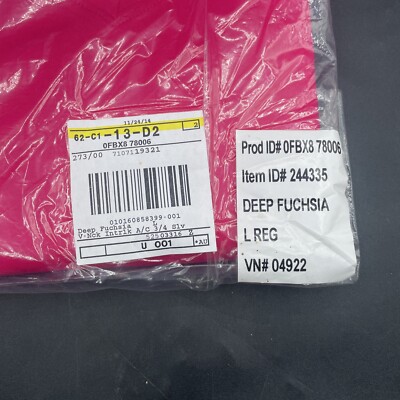 ll Bean Large Regular Deep Fuchsia V Neck Intrlk 244335 | eBay