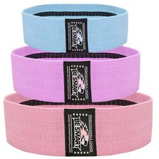 Fabric Resistance Bands Set 3 Heavy Duty Booty Glute Hip Circle Butt Non Slip