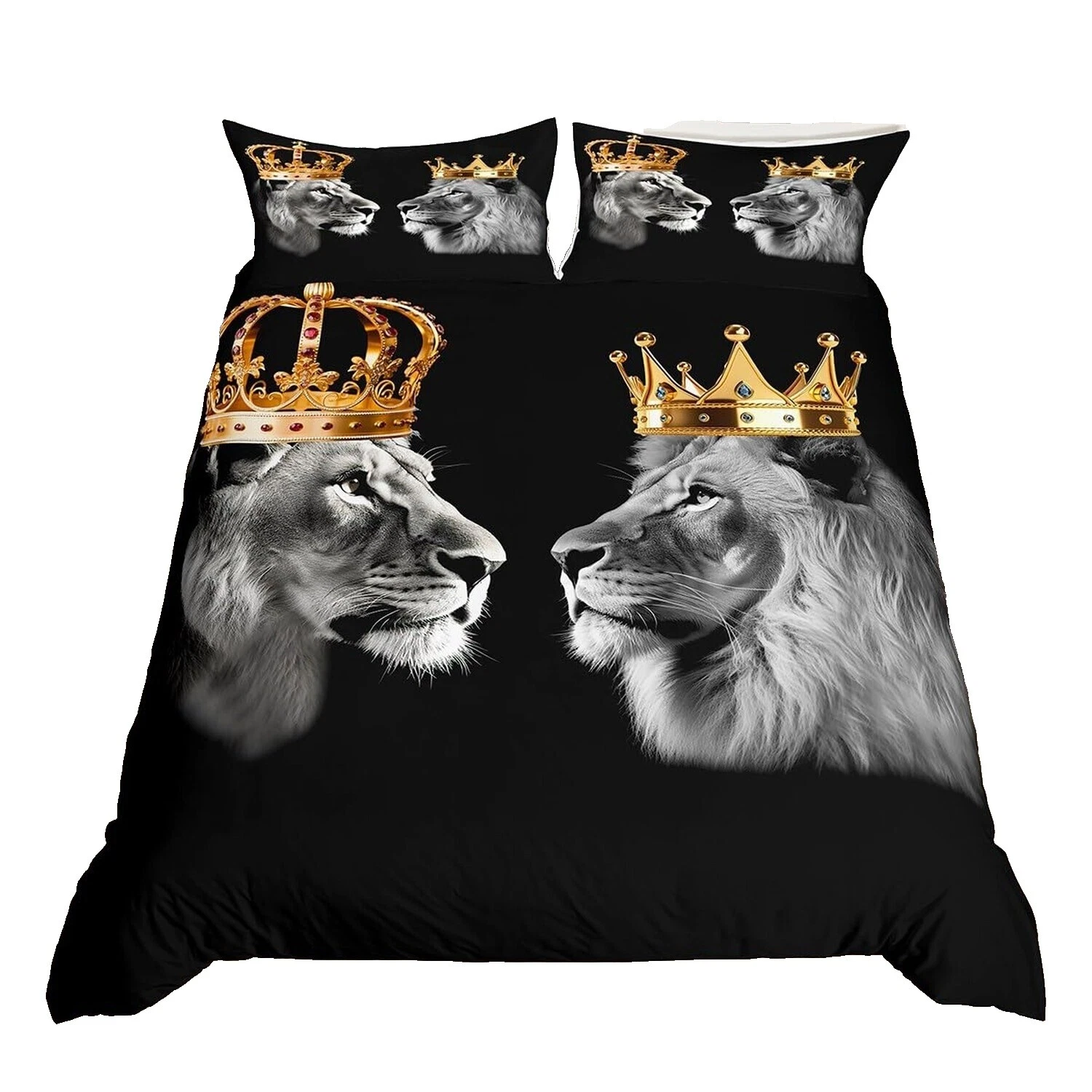 Impresión animal de microfibra Rey fundas de edredón y Juegos de Cama