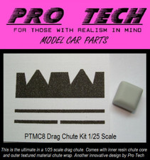 Ptmc 8 125 Scale Drag Chute Kit Resin W Cover Material Lbr Model Parts Pro Tech