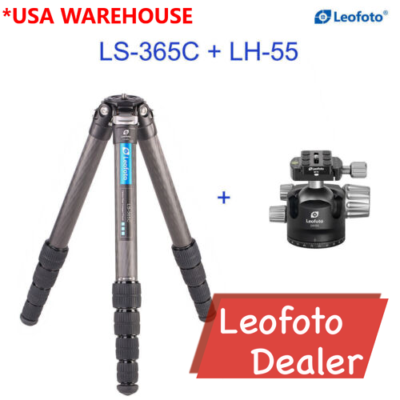Leofoto LS-365C Professional Carbon Fiber Tripod with LH-55