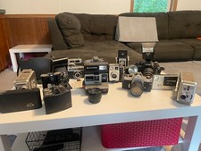 HUGE LOT 15 vintage cameras  Polaroid, Brownie, Kodak, Vivitar, Canon 