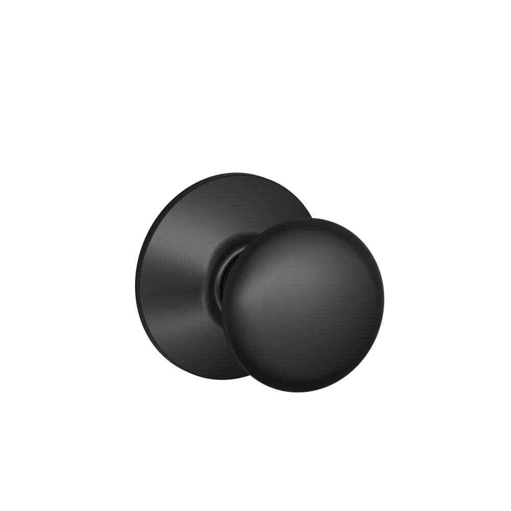 Schlage Plymouth Matte Black Privacy Door Knob for Bedroom Bathroom