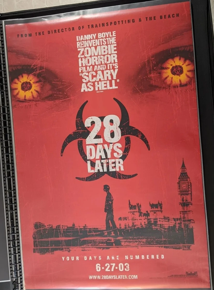 28 Days Later Original 27x40 One Sheet Movie Poster D S 2002 eBay