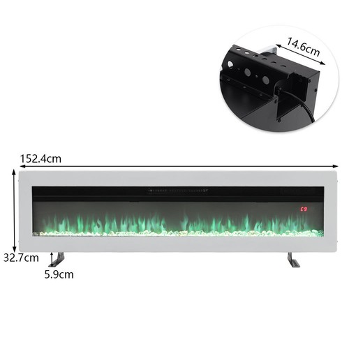Electric Fire 40/50/60/70/80inch Inset Fire Wall Mounted LED Electric Fireplace - Picture 40 of 99