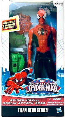 Hasbro Marvel Ultimate Spider-Man With Goblin Attack Gear Titan Hero Series 