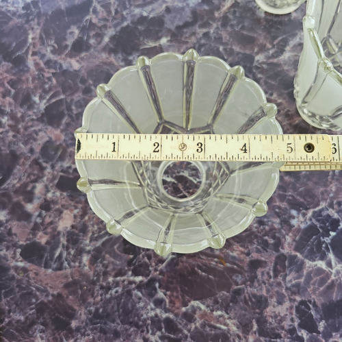 Ceiling Fan Glass Light Shade Frosted Scallop Edge Diamond Shaped Clear Top - Picture 7 of 12
