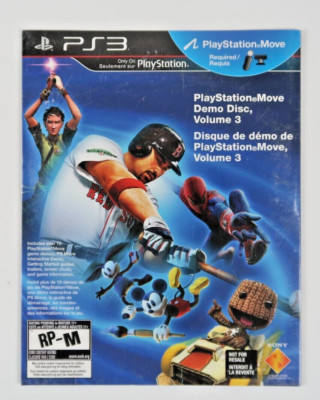 Sony PlayStation Move & Game Demo Disc Volume 3 New Sealed Digipak NFR