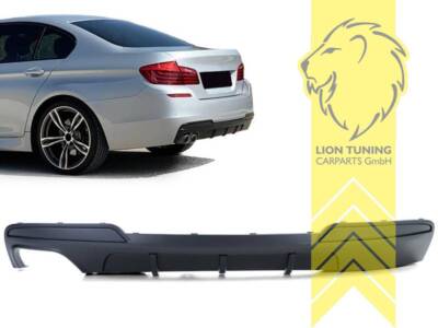 Heckansatz Heckspoiler Diffusor für BMW F10 Limo F11 Touring für M-Paket 2-Rohr