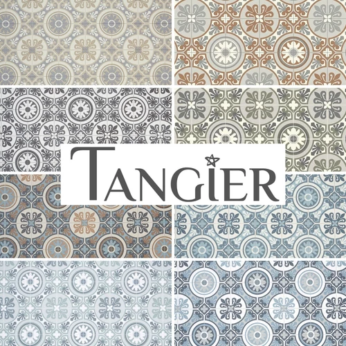 Moroccan Vinyl Flooring Roll Tile Effect Black & White Foam Sheet Kitchen Lino