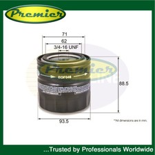 Filtro Olio Premier Adatto ad Alfa Romeo Lotus + Altri Modelli