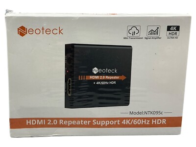 Neoteck HDMI 2.0 Repeater  4K HDR 60m Transmission Signal Amplifier NTK095C