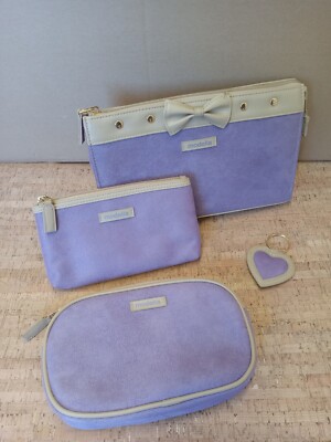 MODELLA 4PC CLUTCH/MAKEUP/PURSE/KEY-CHAIN SET. Like Coach.  