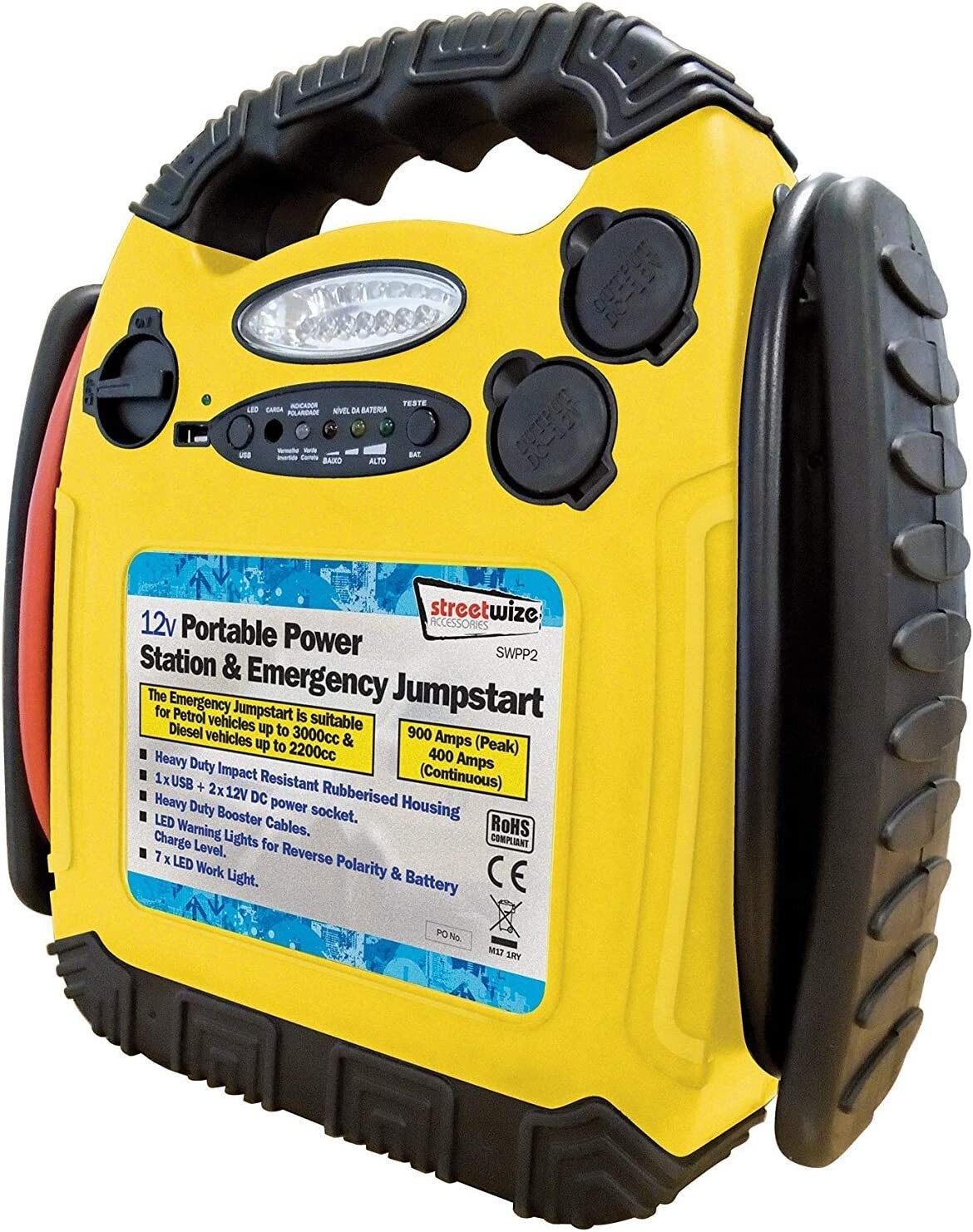 Portable Power Pack Jump Starter Car Battery Booster 900 AMP 12v SWPP1. Caps eBay