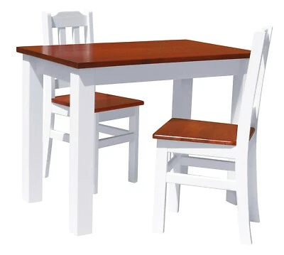 Tisch Stuhl GARNITUR MASSIV KIEFER HOLZ weiß - NEU VERSCHIEDENEN GRÖSSEN