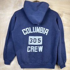 Vintage 70s Columbia University Russell Athletic Sun Faded Hoodie Sz L 21 x 23