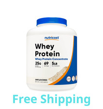 Nutricost Whey Protein Concentrate (Unflavored) 5LBS / NEW