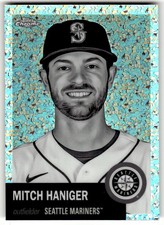 2022 Topps Chrome Platinum Mitch Haniger Black White Mini Diamond Refractor #342