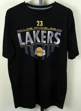 Los Angeles Lakers Lebron James 23 UNK Black T Shirt Size L