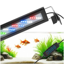 LED Aquarium Light Full Spectrum Fish Tank Light with Dimmer White Blue Red G...