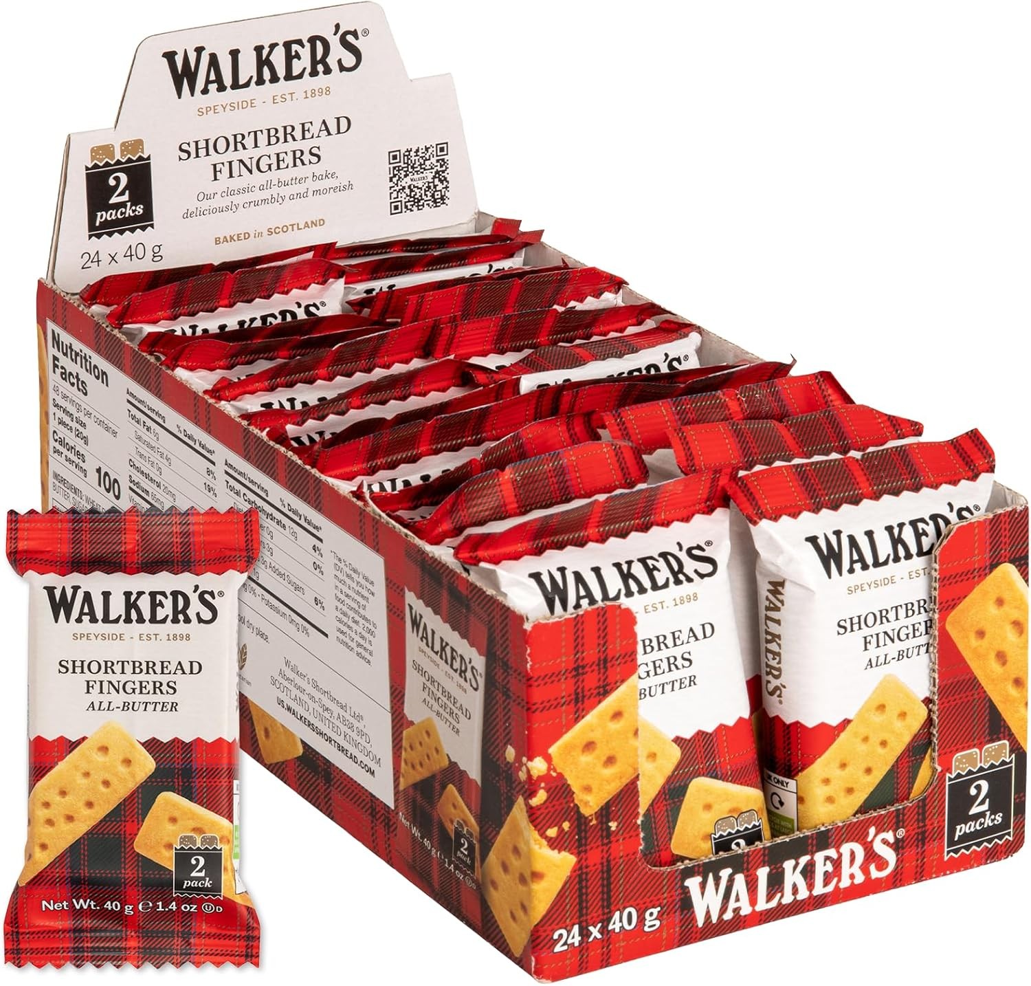 Walker's Shortbread Fingers – Twin Pack Biscuits, Traditional Pure Butter Sco